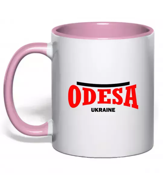 Чашка с цветной ручкой Odesa Ukraine Нежно розовый фото