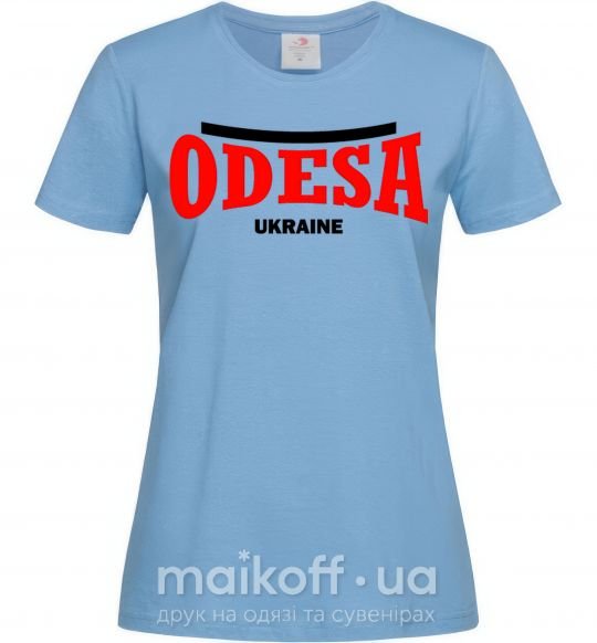 Жіноча футболка Odesa Ukraine Блакитний фото