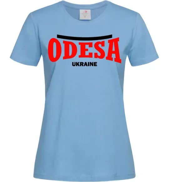 Жіноча футболка Odesa Ukraine Блакитний фото