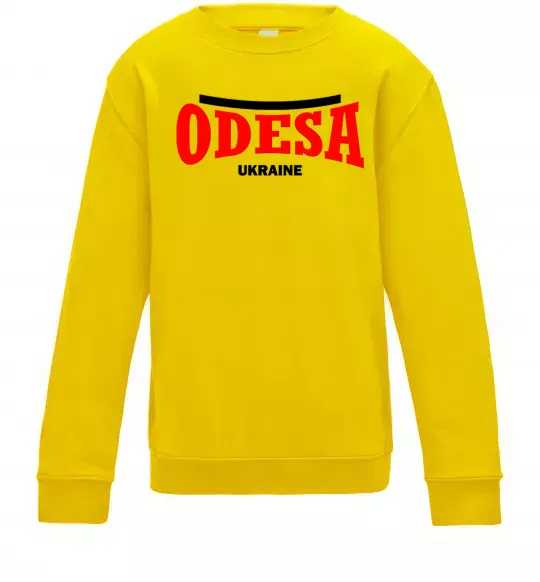 Детский Свитшот Odesa Ukraine Солнечно желтый фото
