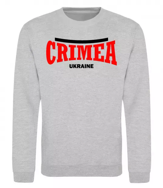 Світшот Crimea Ukraine Сірий меланж фото