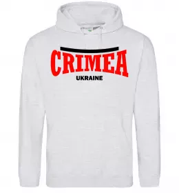 Мужская толстовка (худи) Crimea Ukraine Серый меланж фото