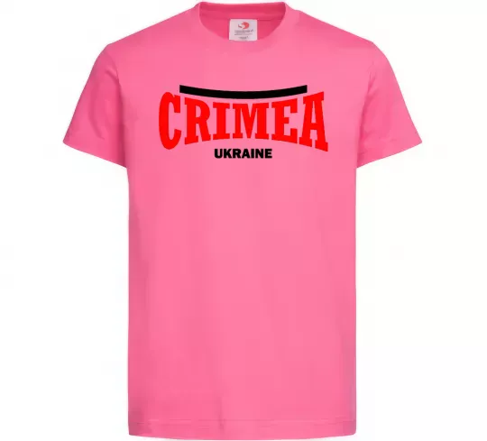 Детская футболка Crimea Ukraine Ярко-розовый фото