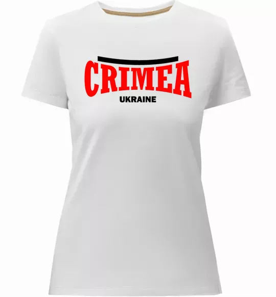 Жіноча преміум футболка Crimea Ukraine Білий фото