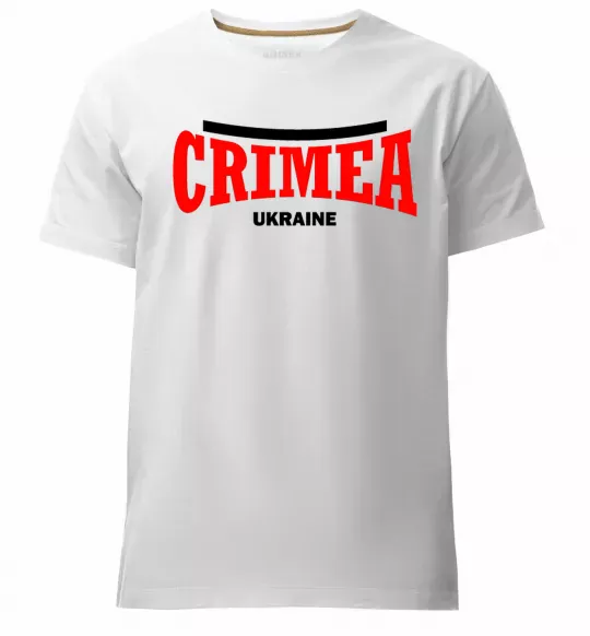 Чоловіча преміум футболка Crimea Ukraine Білий фото