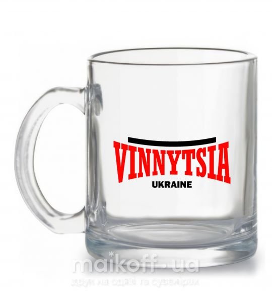 Чашка стеклянная Vinnytsia Ukraine Прозрачный фото