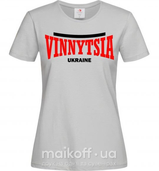 Женская футболка Vinnytsia Ukraine Серый фото