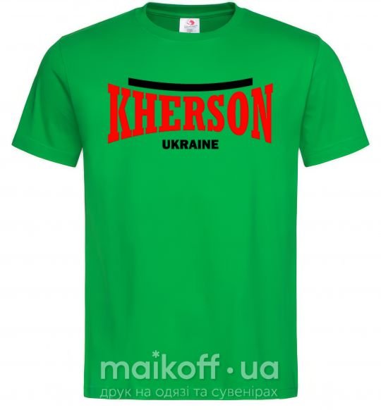 Мужская футболка Kherson Ukraine Зеленый фото