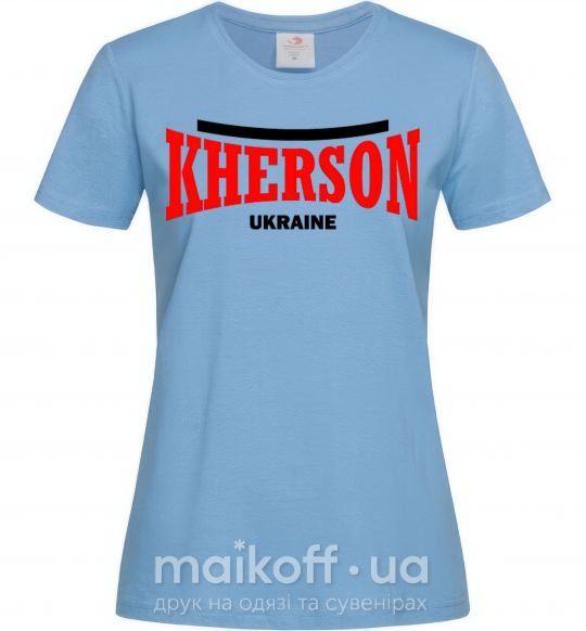 Жіноча футболка Kherson Ukraine Блакитний фото