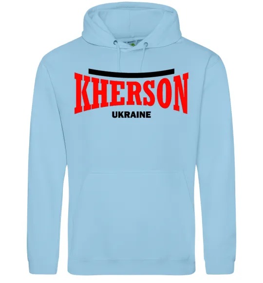 Мужская толстовка (худи) Kherson Ukraine Голубой фото