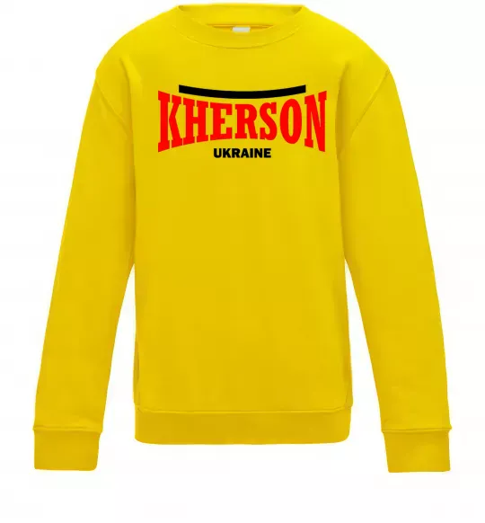 Дитячий світшот Kherson Ukraine Сонячно жовтий фото
