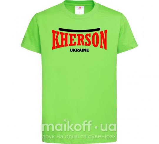 Дитяча футболка Kherson Ukraine Лаймовий фото