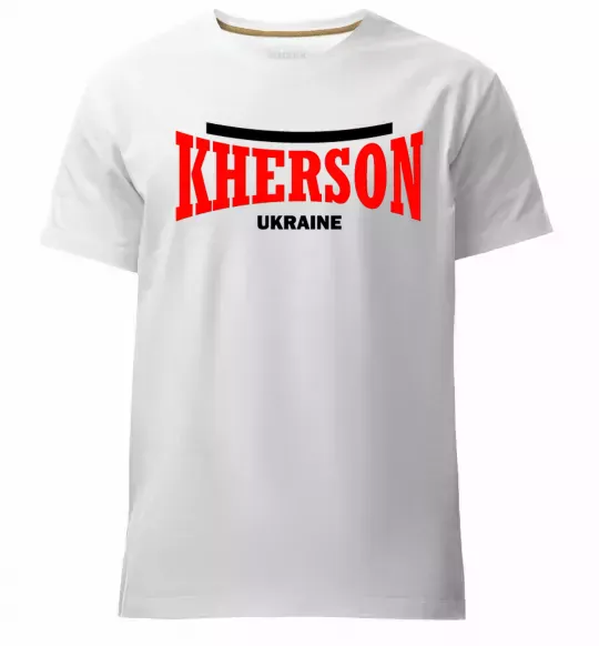 Чоловіча преміум футболка Kherson Ukraine Білий фото