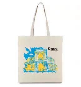 Эко-сумка Одеса столиця світу Бежевый фото