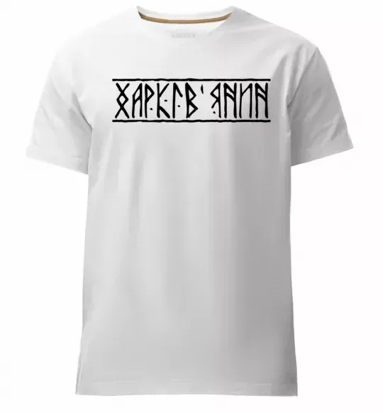 Чоловіча преміум футболка Харків'янин Білий фото