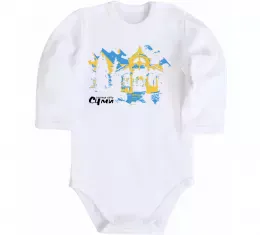 Детский боди My heart in Sumy Белый фото