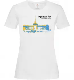 Женская футболка Кривий Ріг столиця світу Белый фото