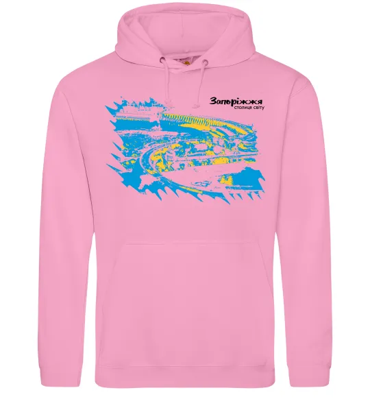 Жіноча толстовка (худі) Запоріжжя столиця світу Рожевий фото