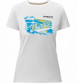 Женская премиум футболка Запоріжжя столиця світу