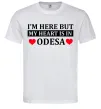 Чоловіча футболка I'm here but my heart is in Odesa Білий Чоловіча футболка I'm here but my heart is in Odesa Білий фото