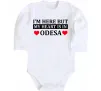 Детский боди I'm here but my heart is in Odesa Белый фото
