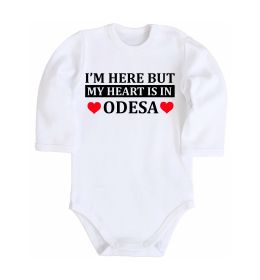 Дитячий бодік I'm here but my heart is in Odesa Дитячий бодік I'm here but my heart is in Odesa