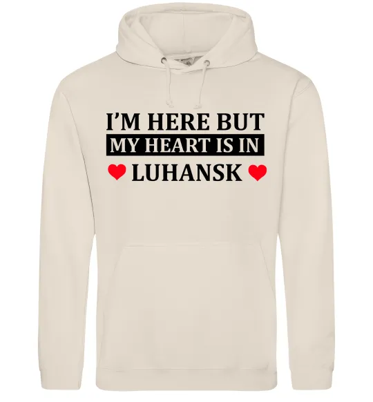 Мужская толстовка (худи) I'm here but my heart is in Luhansk Таш фото