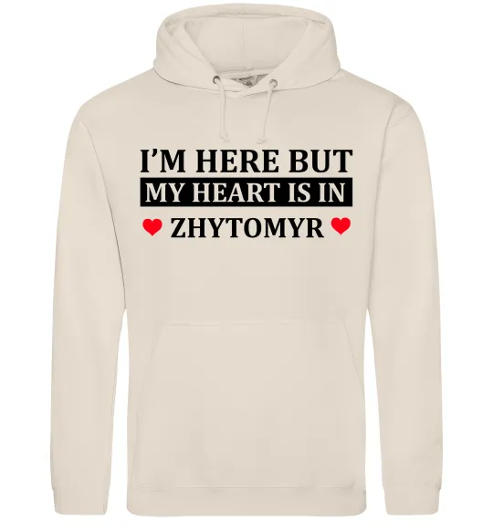 Мужская толстовка (худи) I'm here but my heart is in Zhytomyr Таш фото