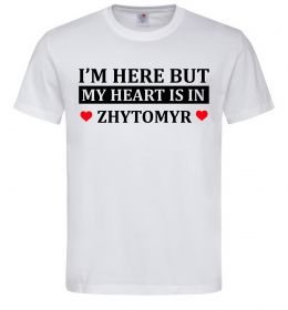 Чоловіча футболка I'm here but my heart is in Zhytomyr