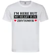 Мужская футболка I'm here but my heart is in Zhytomyr Белый Мужская футболка I'm here but my heart is in Zhytomyr Белый фото