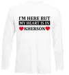Лонгслив I'm here but my heart is in Kherson Белый фото