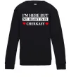 Детский Свитшот I'm here but my heart is in Cherkasy Черный фото