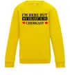 Детский Свитшот I'm here but my heart is in Cherkasy Солнечно желтый фото