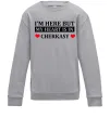 Детский Свитшот I'm here but my heart is in Cherkasy Серый меланж фото