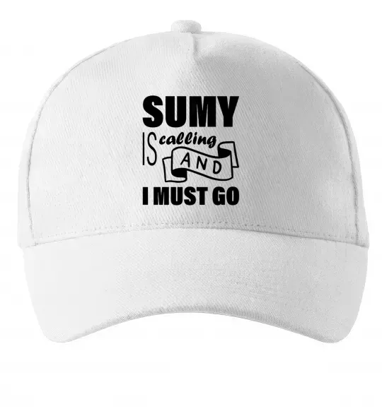 Кепка Sumy is calling and i must go Білий фото