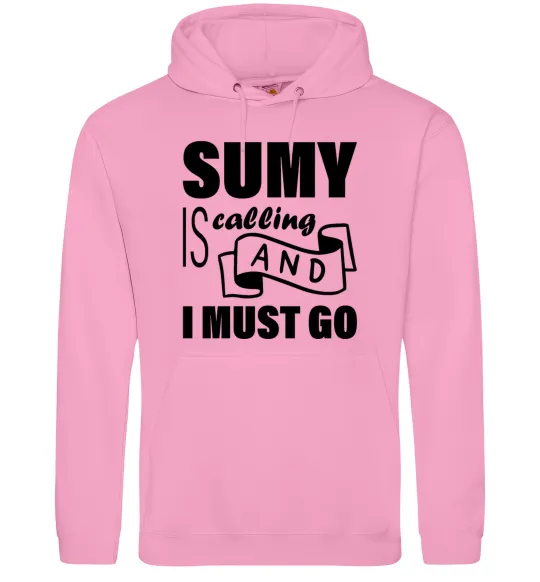 Мужская толстовка (худи) Sumy is calling and i must go Розовый фото
