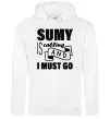 Мужская толстовка (худи) Sumy is calling and i must go Белый фото