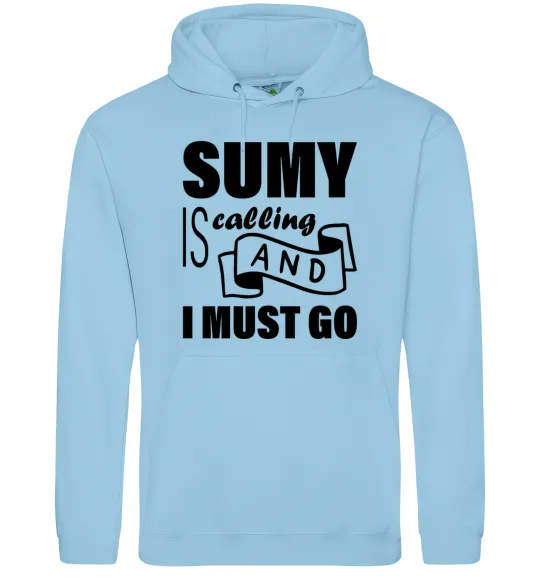 Жіноча толстовка (худі) Sumy is calling and i must go Блакитний фото