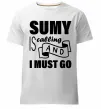 Мужская премиум футболка Sumy is calling and i must go Белый фото