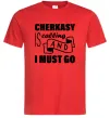 Чоловіча футболка Cherkasy is calling and i must go Червоний фото