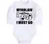 Детский боди Mykolaiv is calling and i must go Белый фото