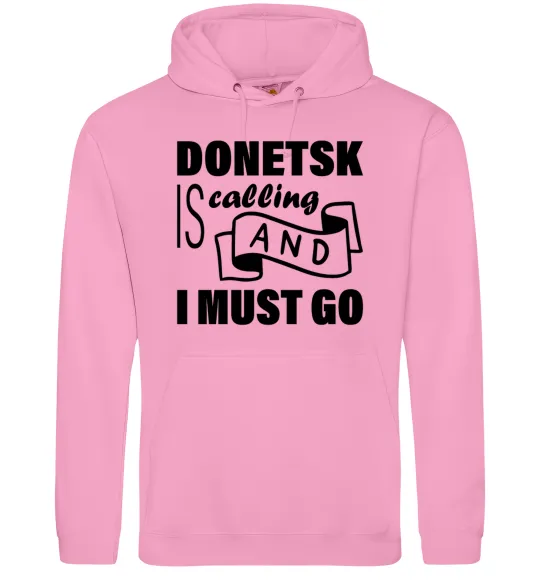 Чоловіча толстовка (худі) Donetsk is calling and i must go Рожевий фото
