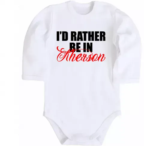 Дитячий бодік I'd rather be in Kherson Білий фото
