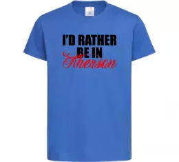 Детская футболка I'd rather be in Kherson Ярко-синий фото