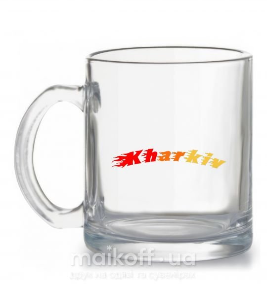 Чашка стеклянная Fire Kharkiv Прозрачный фото