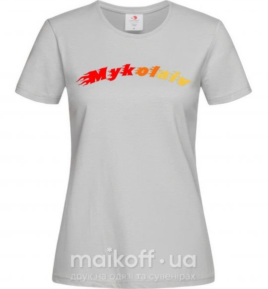 Женская футболка Fire Mykolaiv Серый фото