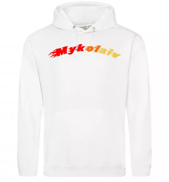 Чоловіча толстовка (худі) Fire Mykolaiv Білий фото