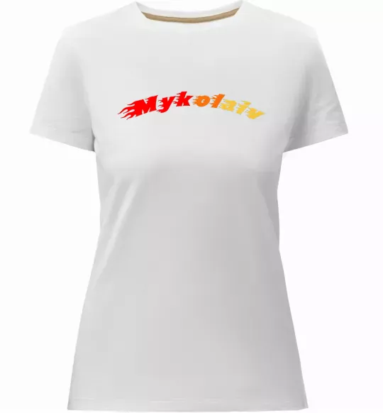 Женская премиум футболка Fire Mykolaiv Белый фото