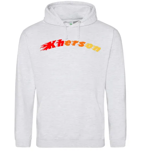 Жіноча толстовка (худі) Fire Kherson Сірий меланж фото