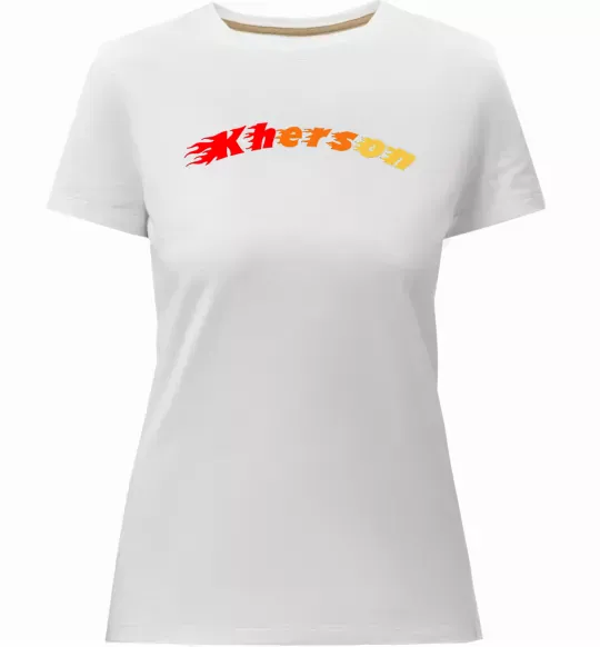 Жіноча преміум футболка Fire Kherson Білий фото